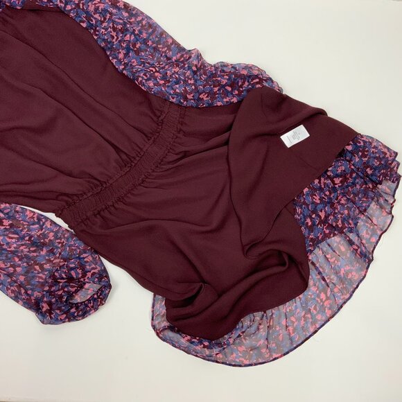 New Parker Atticus Silk Long Sleeve Smocked Waist Romantic Fairy Dress Sz S - Picture 15 of 16